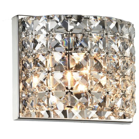 Bethel Clear Crystal Chrome Metal Light Fixture GL75C